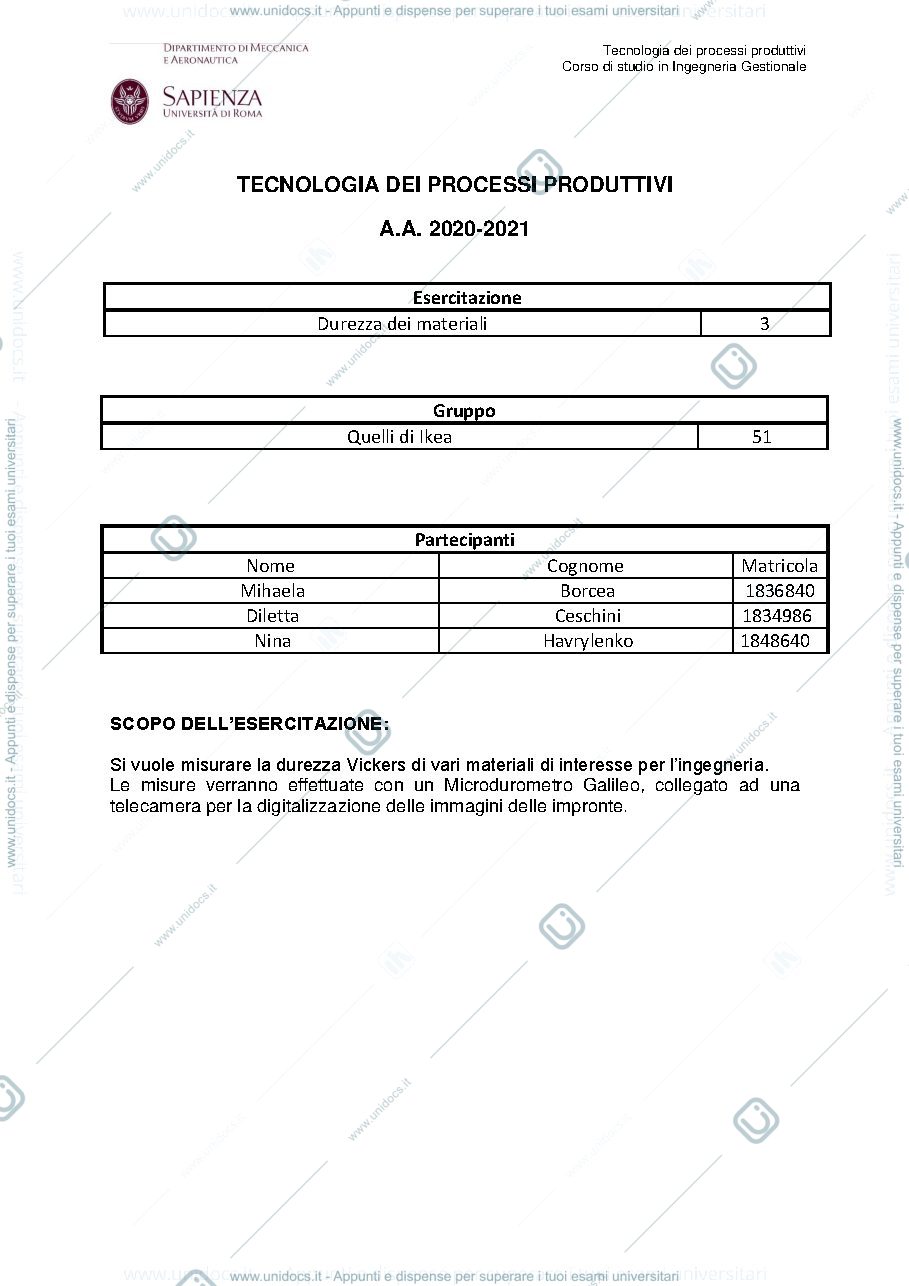 Anteprima pagina 1 — Esercitazione n 3