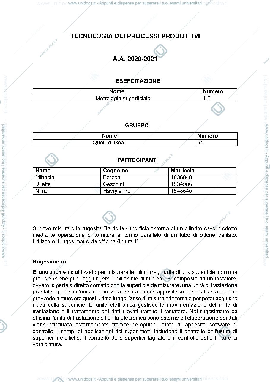 Anteprima pagina 1 — Esercitazione 1.2