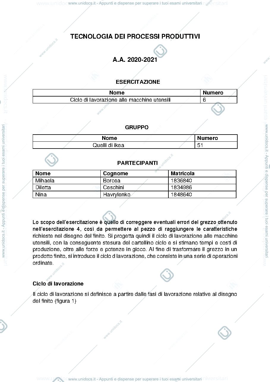 Anteprima pagina 1 — Esercitazione 6