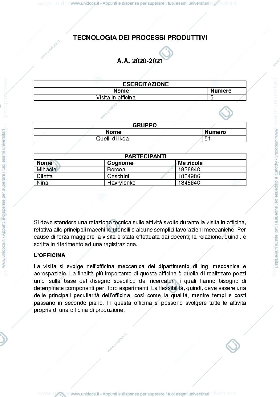 Anteprima pagina 1 — Esercitazione 5