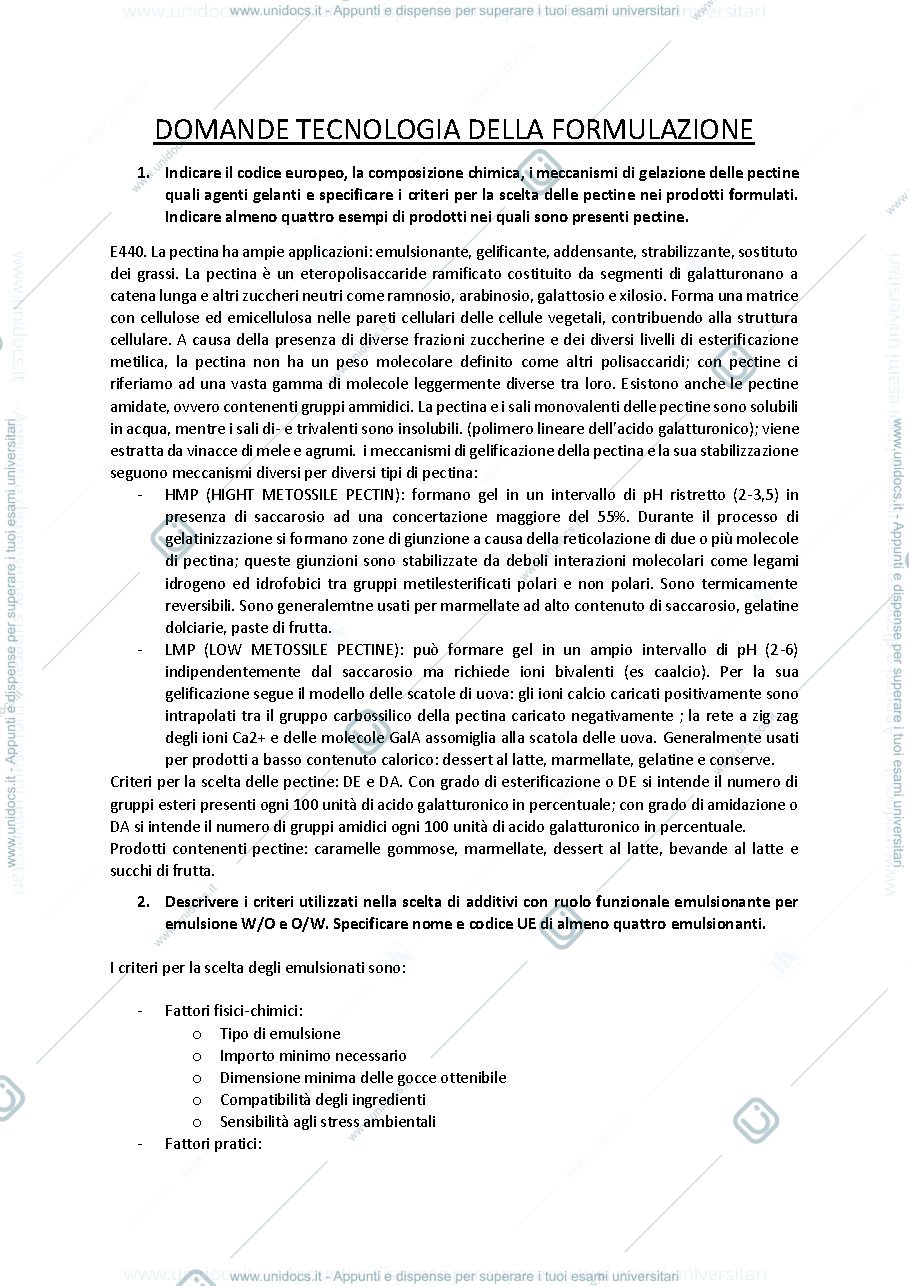 Anteprima pagina 1 — Domande d'esame