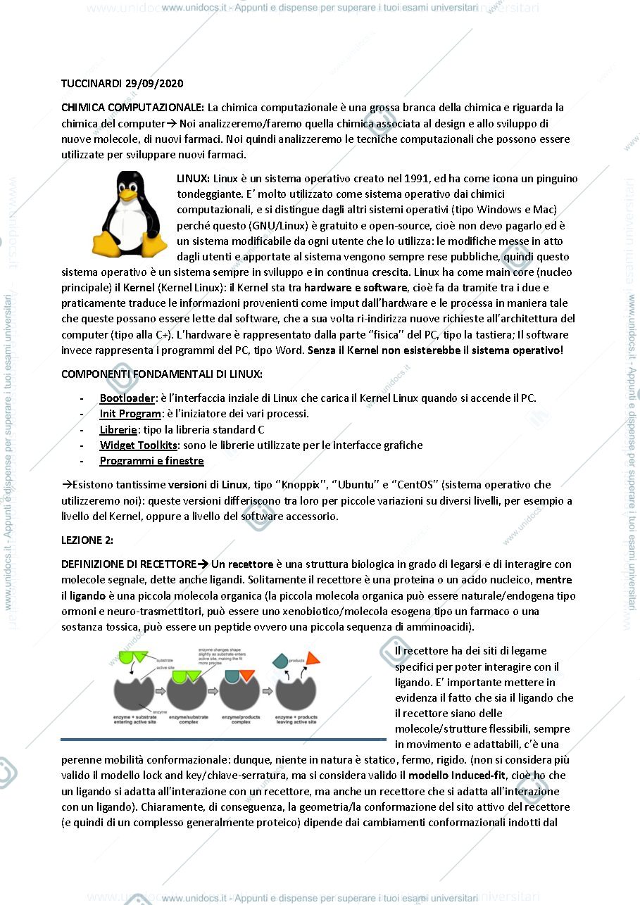 Anteprima pagina 1 — chimica farmaceutica avanzata