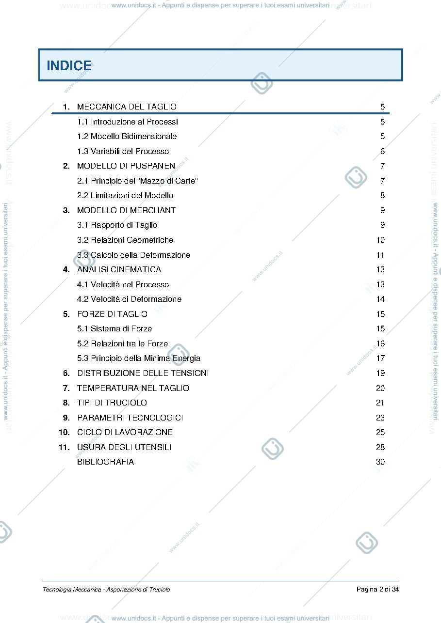 Anteprima pagina 2 — TECNOLOGIA MECCANICA MODULO 4 Asportazione di Truciolo