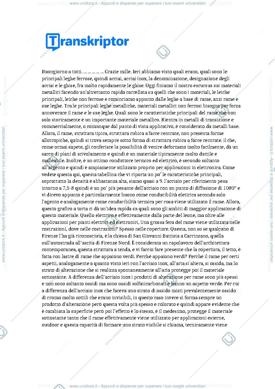Anteprima pagina 1 — Appunti materiali