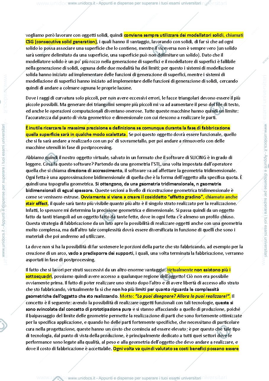 Anteprima pagina 2 — Tecnologie avanazate di sviluppo prodotto, Michele Moretti