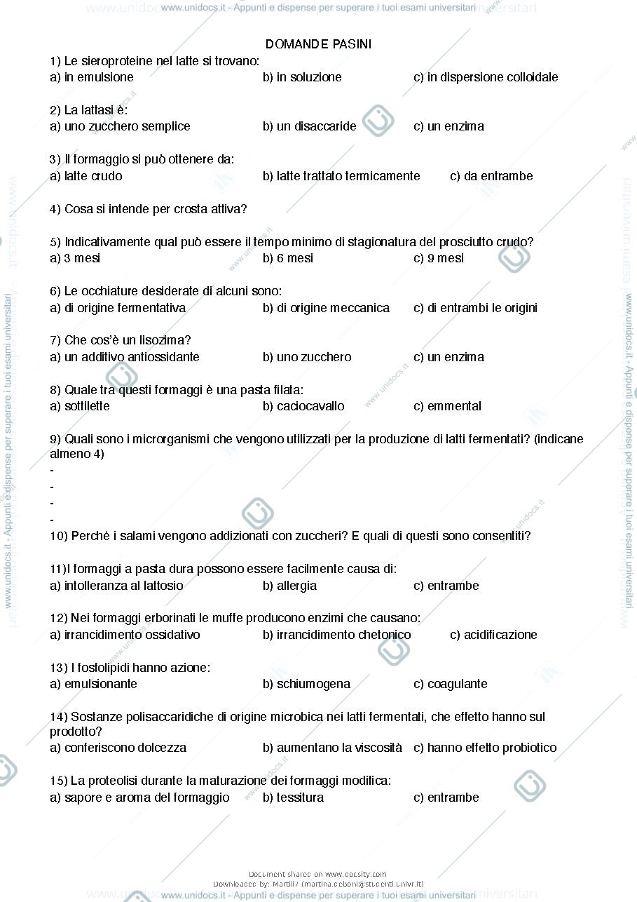Anteprima pagina 2 — domande esame Pasini