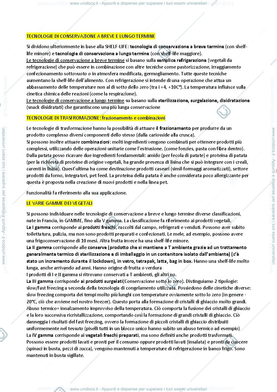Anteprima pagina 2 — Appunti lezioni 1-2-3 Tecnologie vegetali