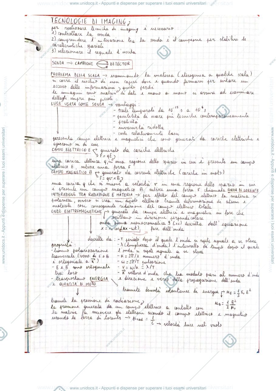 Anteprima pagina 1 — Tecnologie di imaging