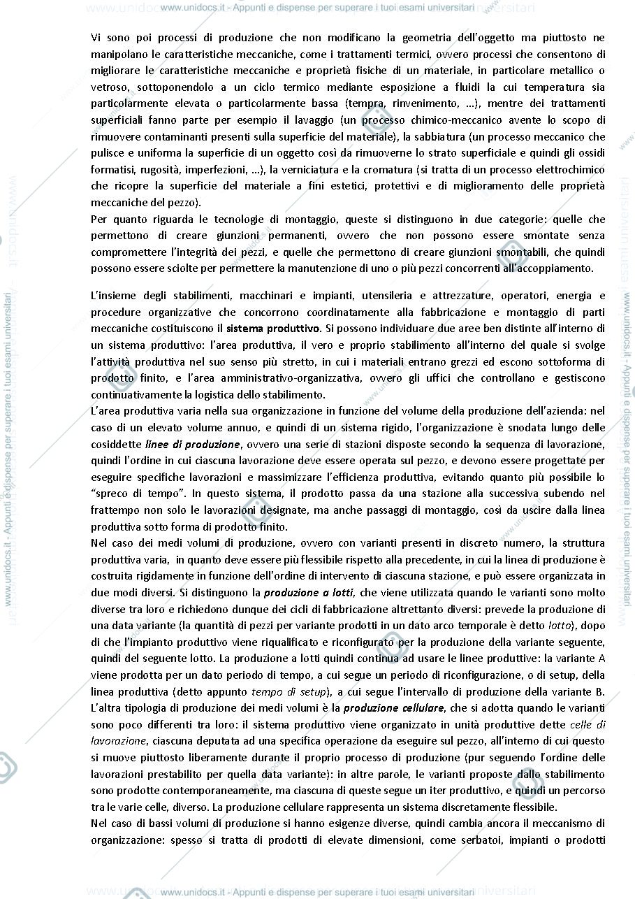 Anteprima pagina 3 — Appunti Tecnologie di produzione