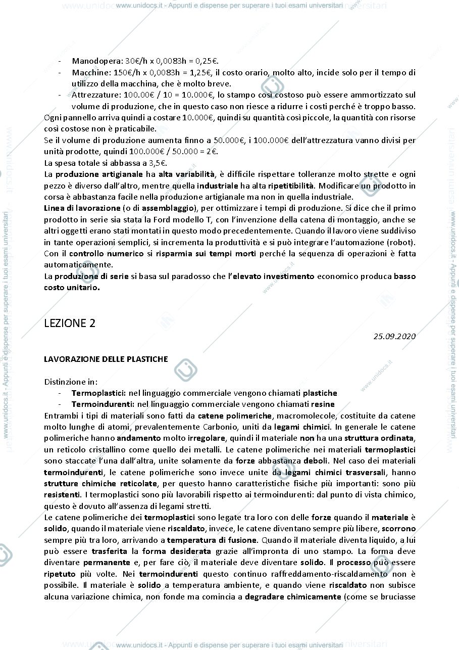 Anteprima pagina 3 — Appunti Integrali con esempi di esercitazioni d'esame, corso di Tecnologie di Produzione.