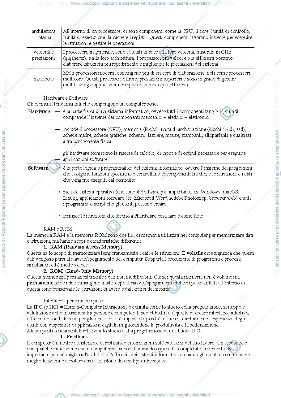 Anteprima pagina 2 — Appunti completi per esame scritto informatica