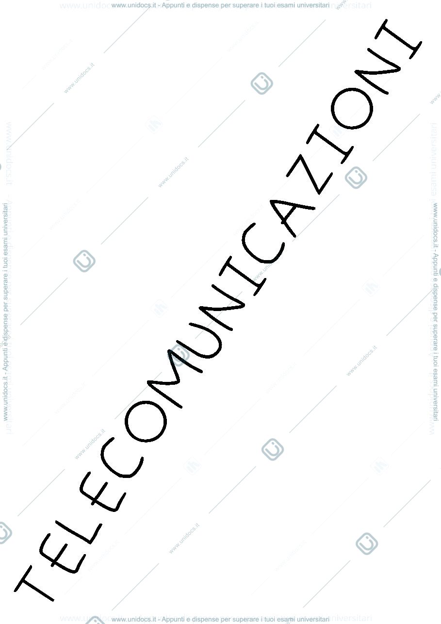 Anteprima pagina 1 — Appunti MODULO 1 TELECOMUNICAZIONI Prof Bazzi