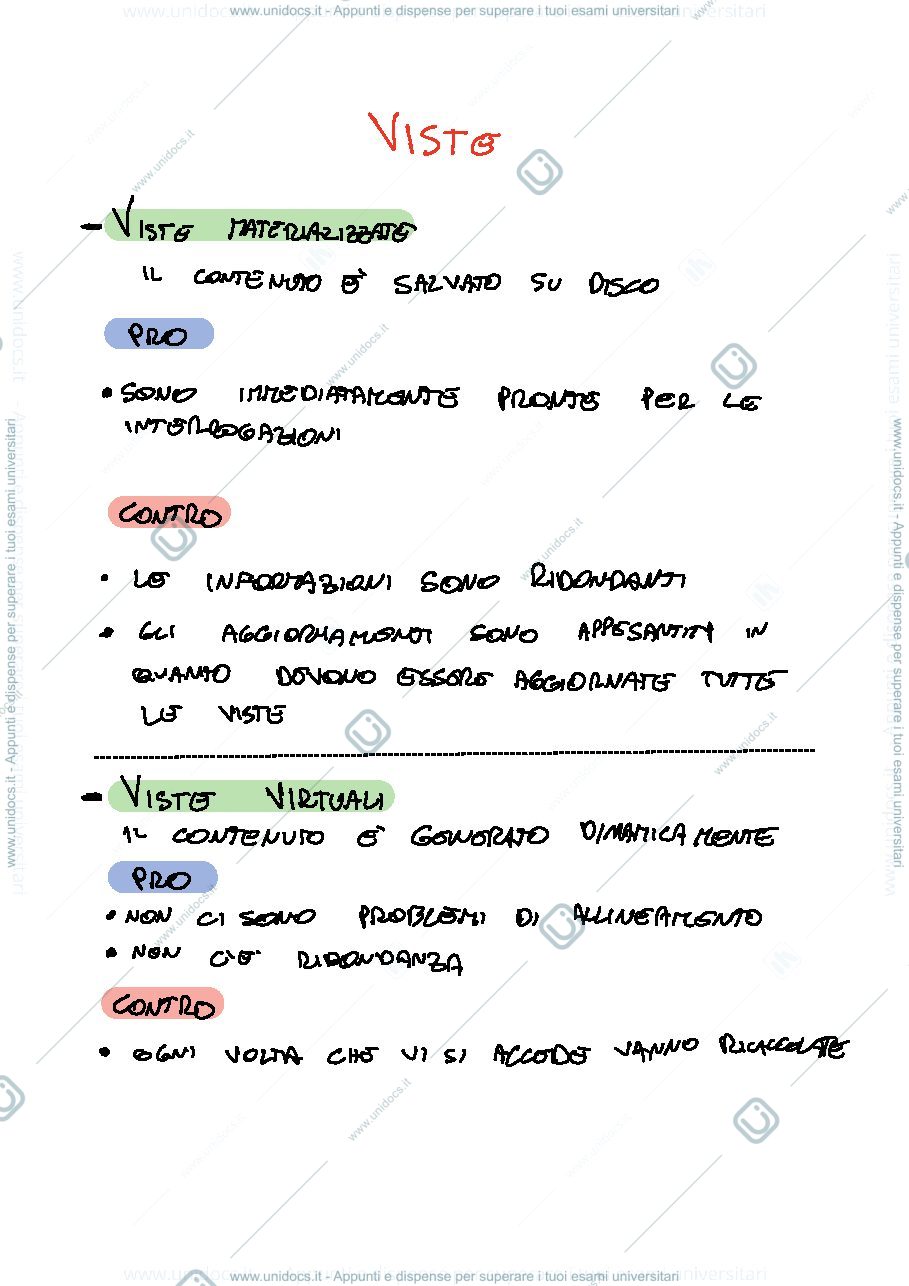 Anteprima pagina 3 — Appunti BASI di DATI