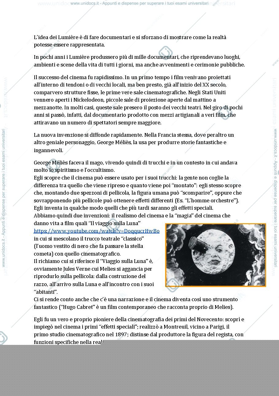 Anteprima pagina 2 — Le origini del cinema e il cinema internazionale