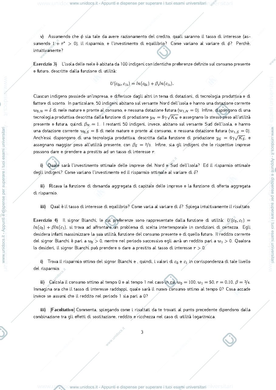 Anteprima pagina 3 — ESERCITAZIONE N° 1 Teoria della Finanza