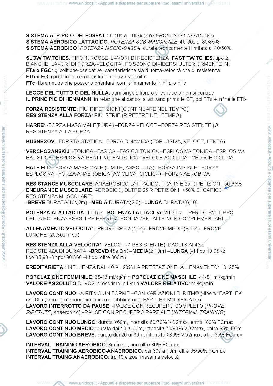 Anteprima pagina 1 — Funzionamento muscoli
