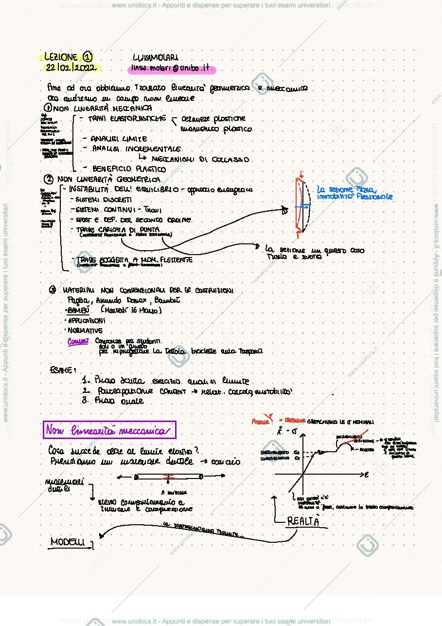 Anteprima pagina 1 — Appunti teoria delle strutture