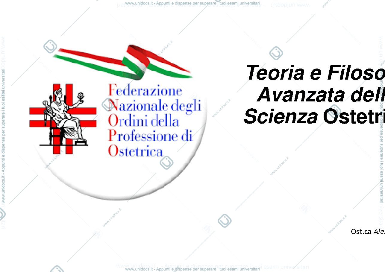 Anteprima pagina 1 — teoria e filosofia dell'assistenza ostetrica