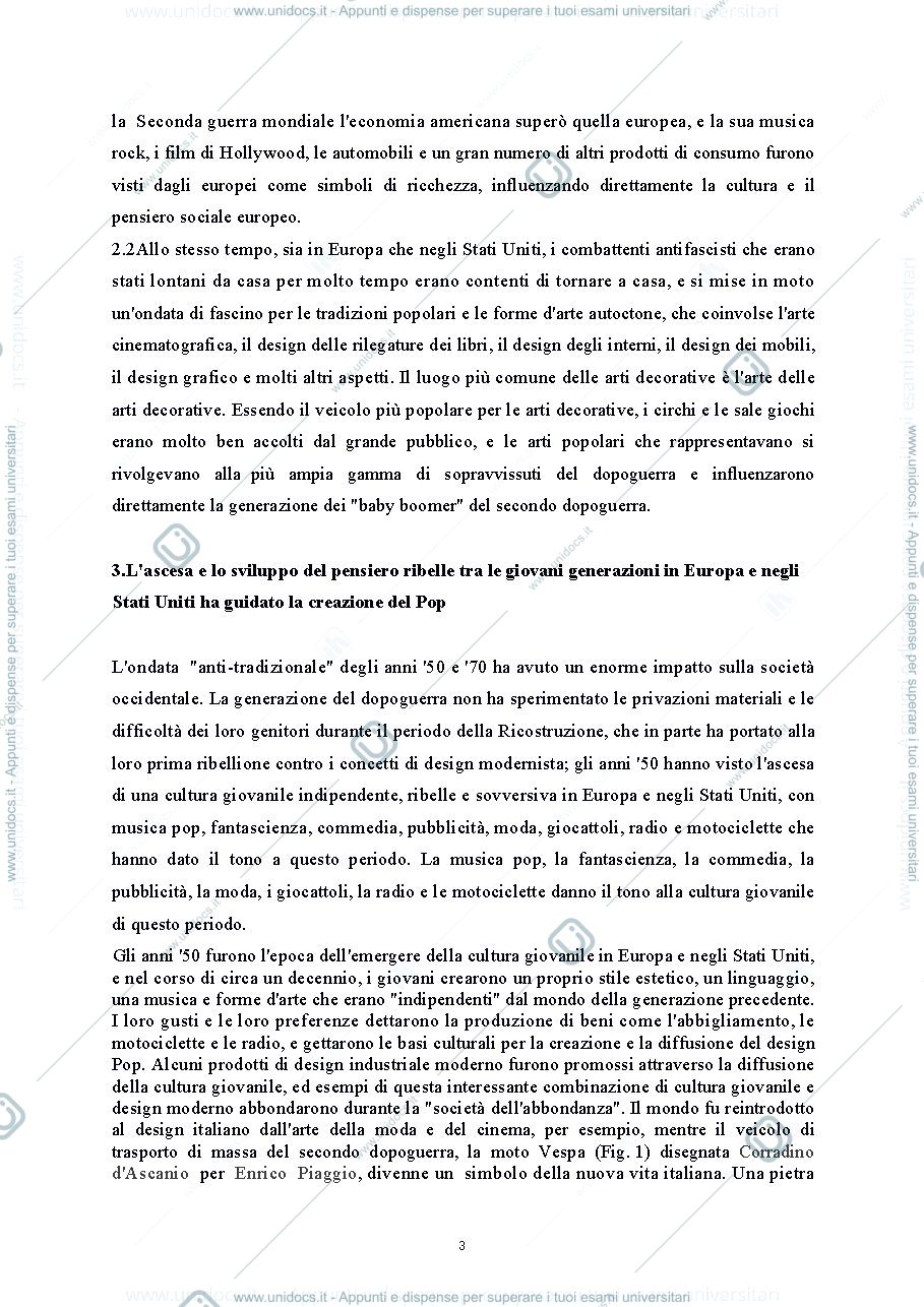 Anteprima pagina 3 — Significato e ruolo della pop art nell’arte moderna e contemporanea Estetica del pop e cultura di massa Il rapporto immediato e connaturato fra pop e arti visive