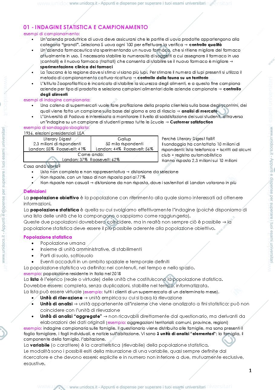 Anteprima pagina 1 — introduzione teoria e tecnica dell’indagine statistica e del campionamento 
