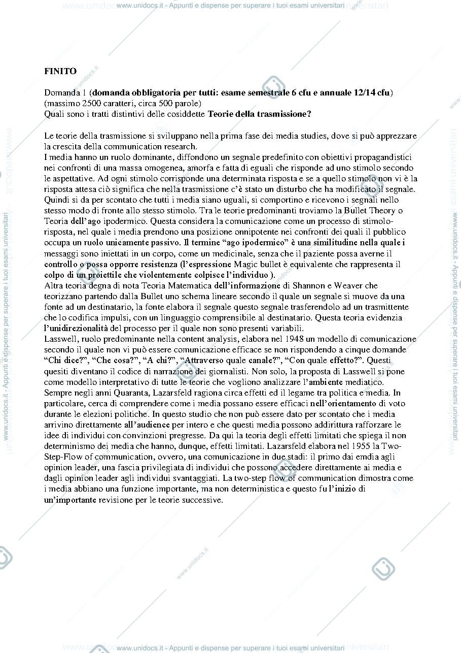 Anteprima pagina 1 — ESAME TTCM PROF LOMBARDI