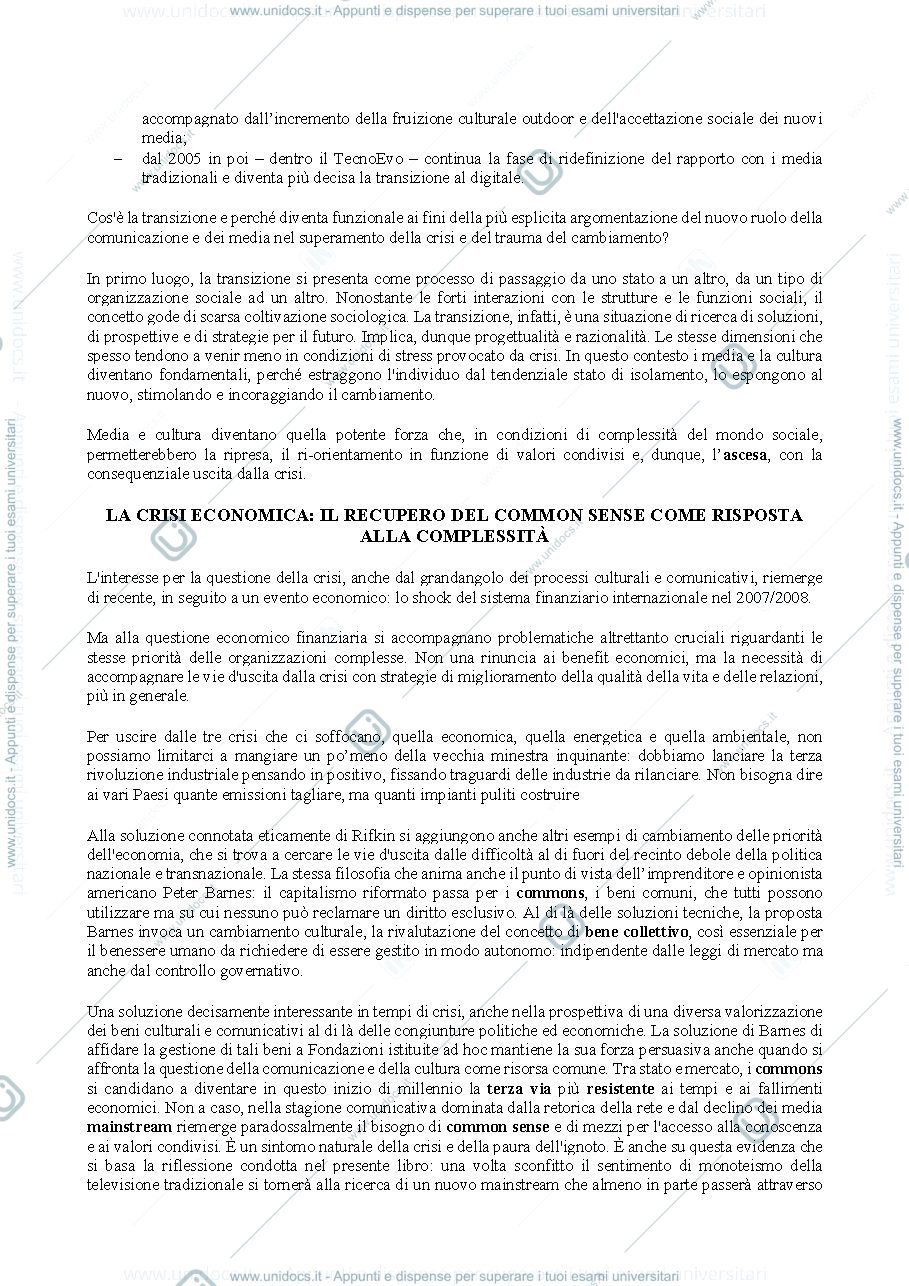 Anteprima pagina 3 — LA CRISI DELLA TV. LA TV DELLA CRISI