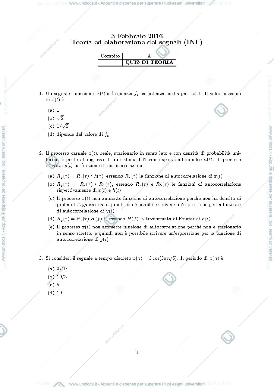 Anteprima pagina 1 — Temi d'esame
