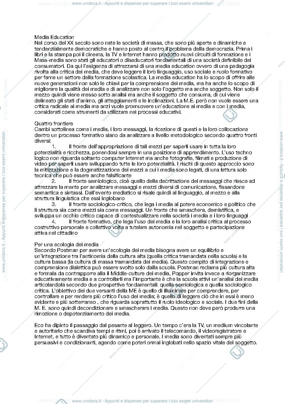 Anteprima pagina 1 — Media education