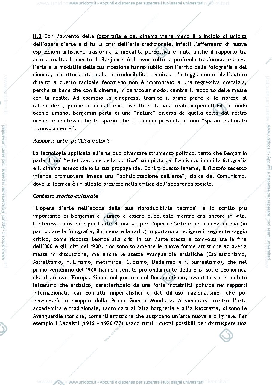 Anteprima pagina 2 — “L’opera d’arte nell’epoca della sua riproducibilità tecnica” - Walter Benjamin