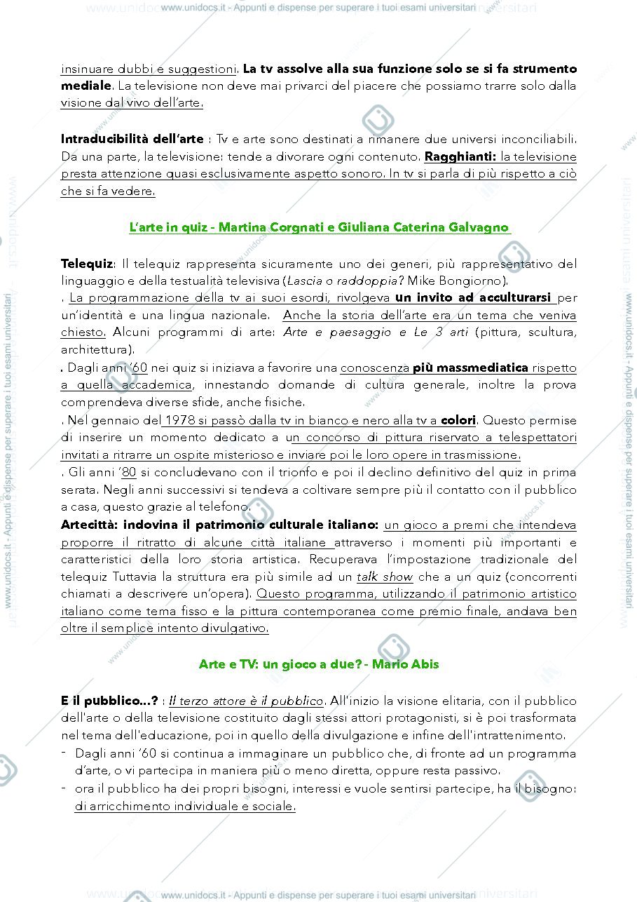 Anteprima pagina 3 — ARTE IN TELEVISIONE