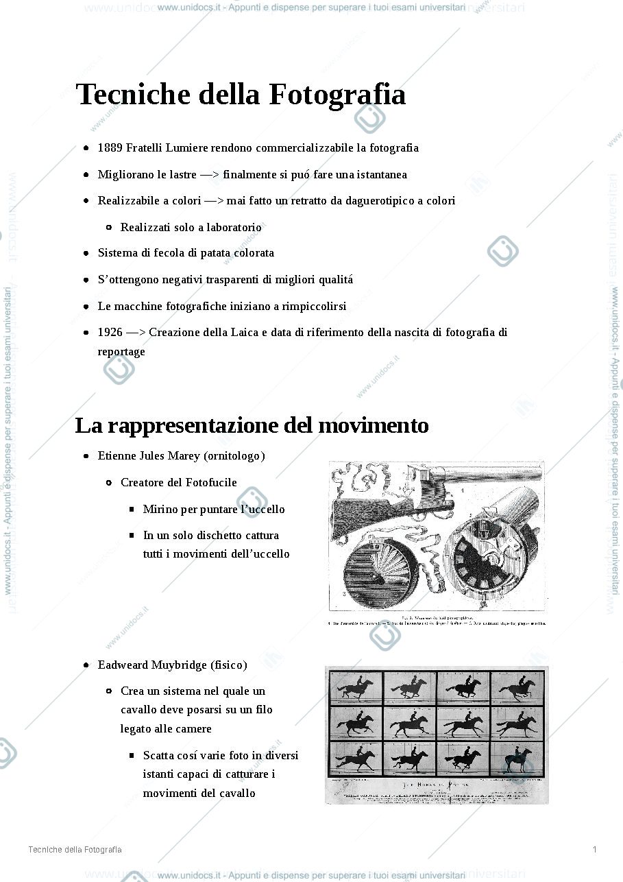 Anteprima pagina 1 — Tecniche della fotografia