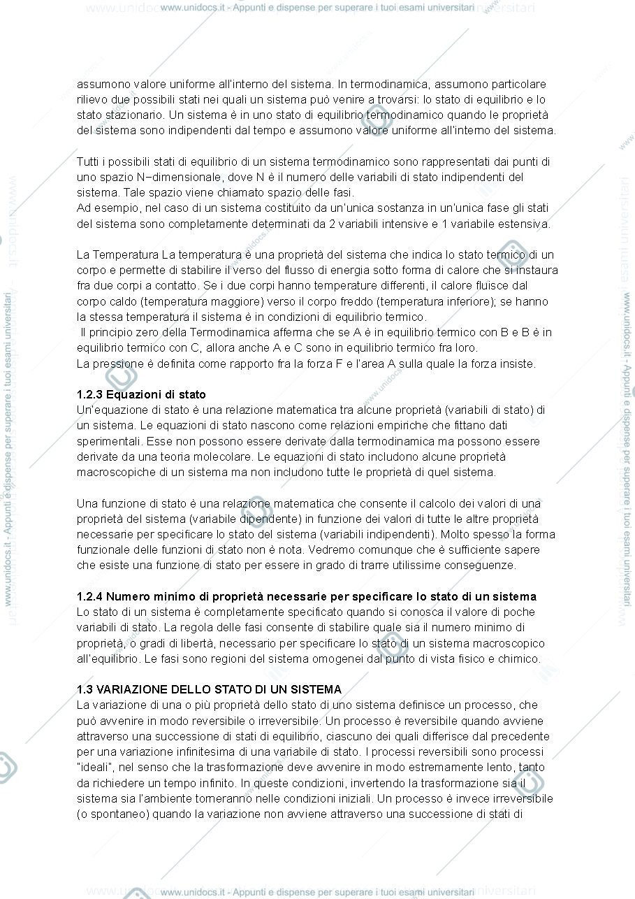 Anteprima pagina 2 — Appunti di chimica fisica 1 termodinamica