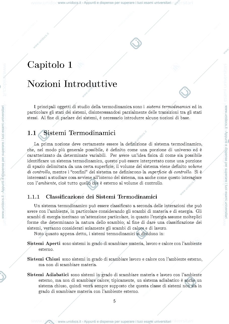 Anteprima pagina 1 — appunti termodinamica