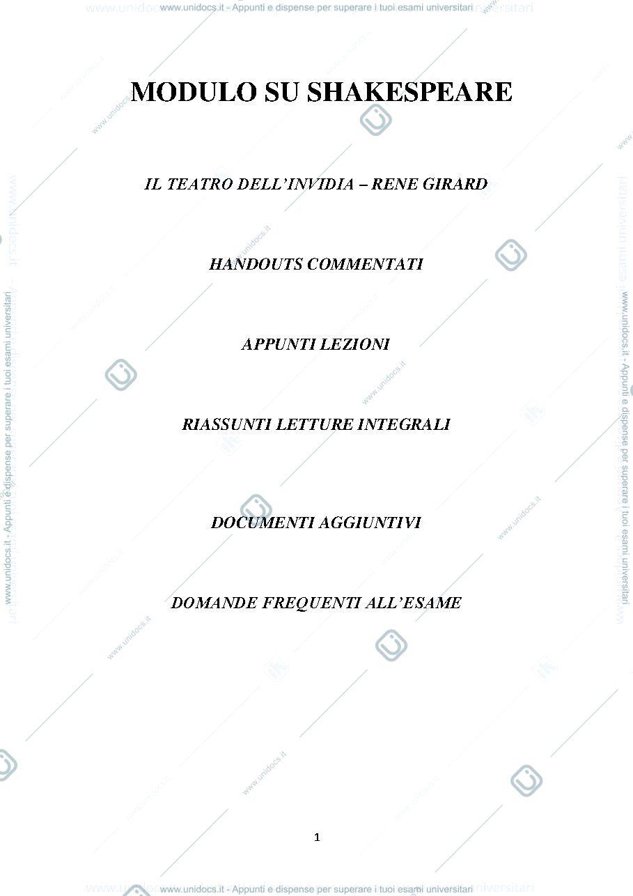 Anteprima pagina 1 — Riassunto corso di Testi e Questioni di Letteratura Inglese - Prof Luciani