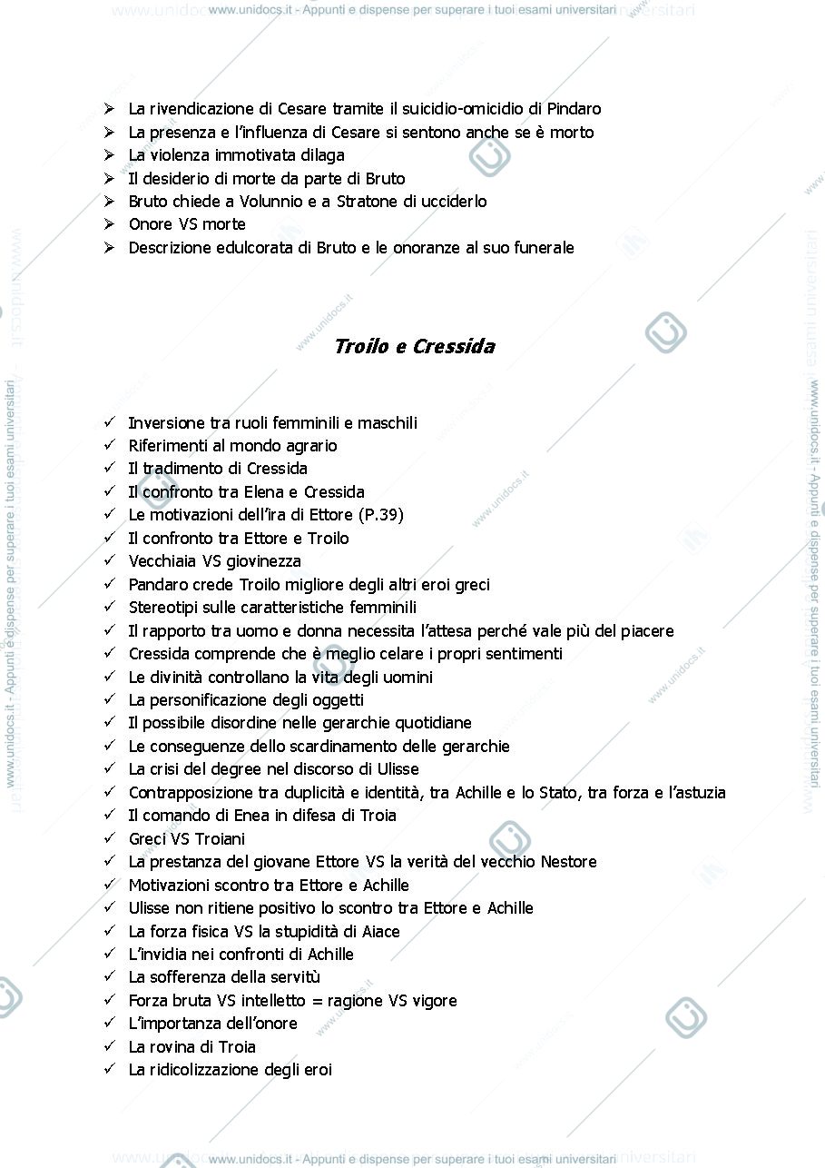 Anteprima pagina 3 — Riassunti opere Shakespeare