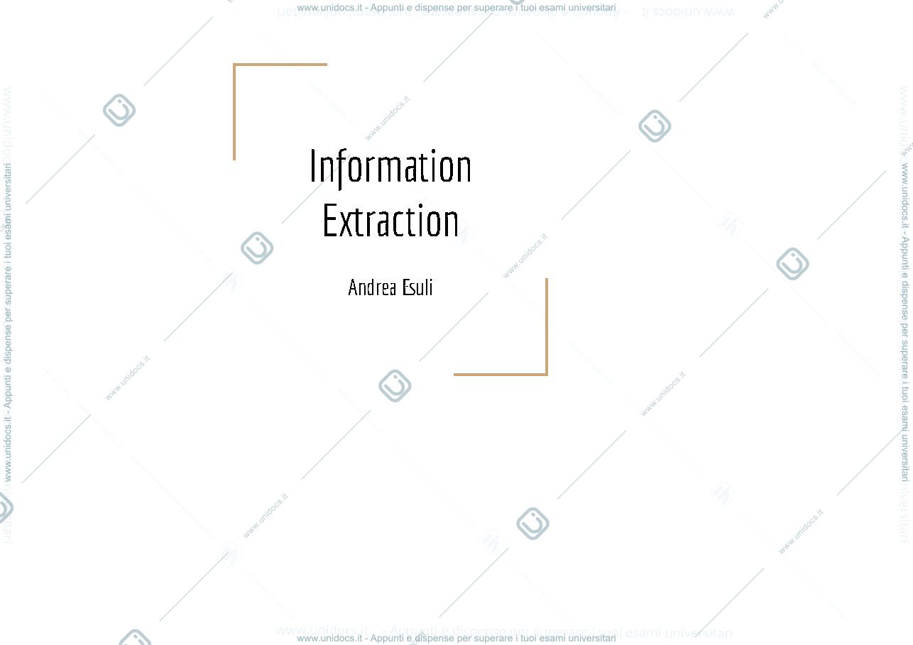 Anteprima pagina 1 — tinformation extration