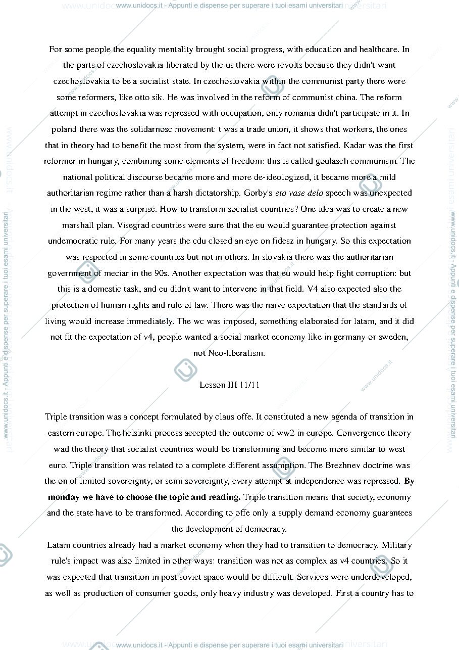 Anteprima pagina 2 — The v4 domestic and political transition processes