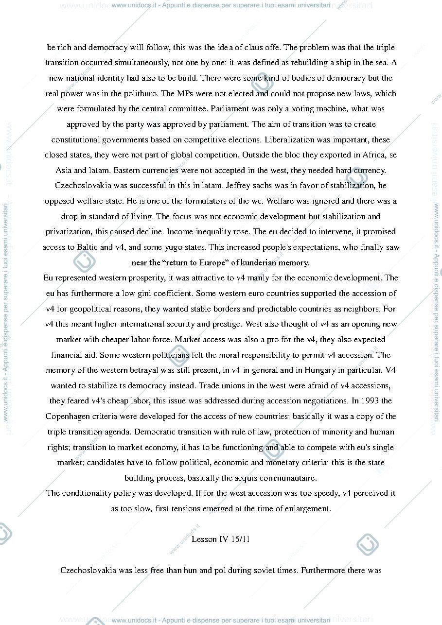 Anteprima pagina 3 — The v4 domestic and political transition processes