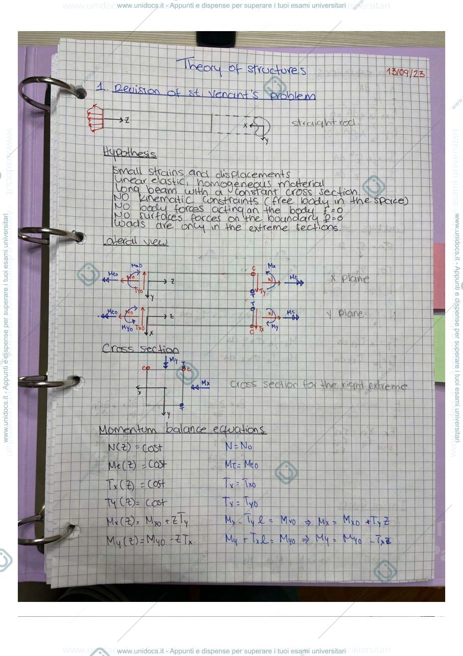 Anteprima pagina 2 — Theory of Structures Class Notes