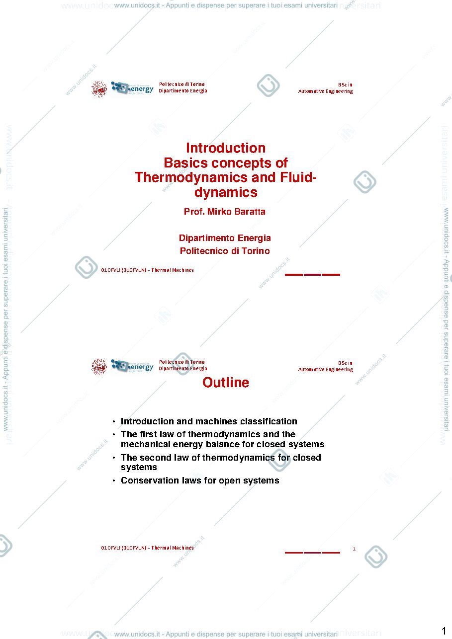 Anteprima pagina 1 — teoria thermal machines