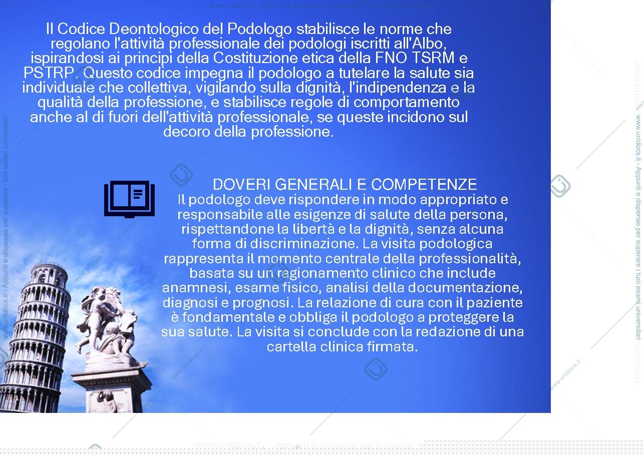 Anteprima pagina 2 — codice deontologico podologi