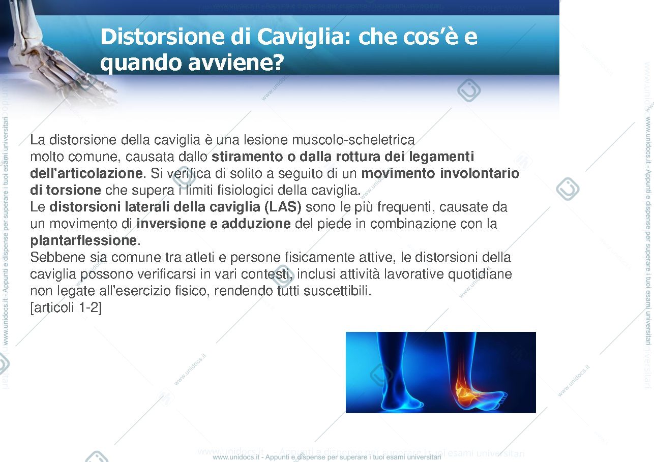 Anteprima pagina 2 — trattamento distorsivo di caviglia