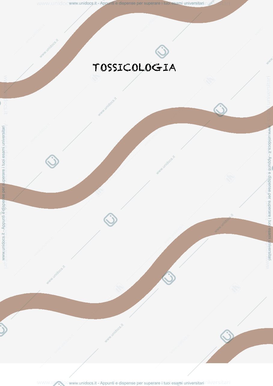 Anteprima pagina 1 — Appunti Tossicologia