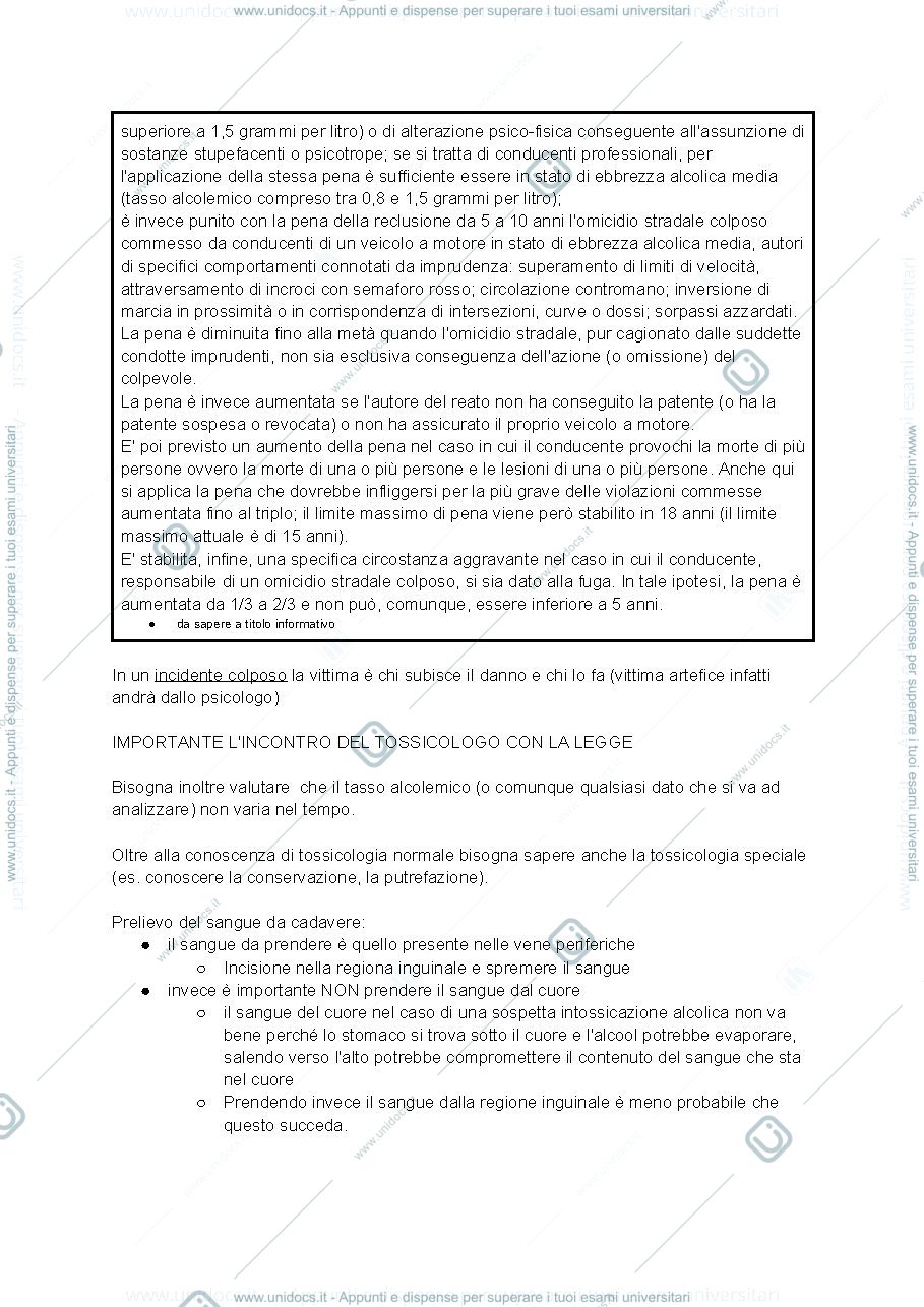 Anteprima pagina 3 — Tossicologia Forense riassunto 