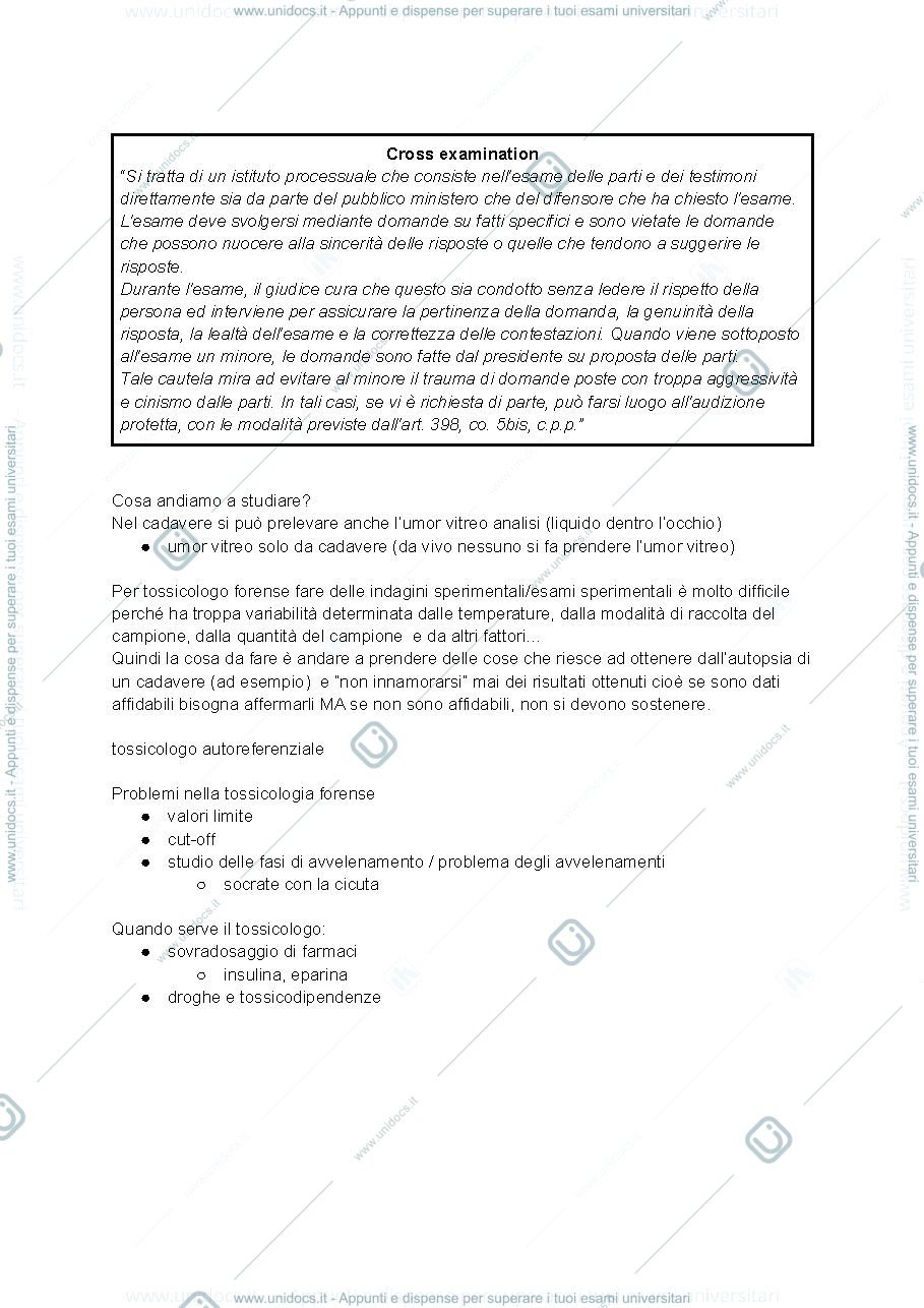 Anteprima pagina 4 — Tossicologia Forense riassunto 