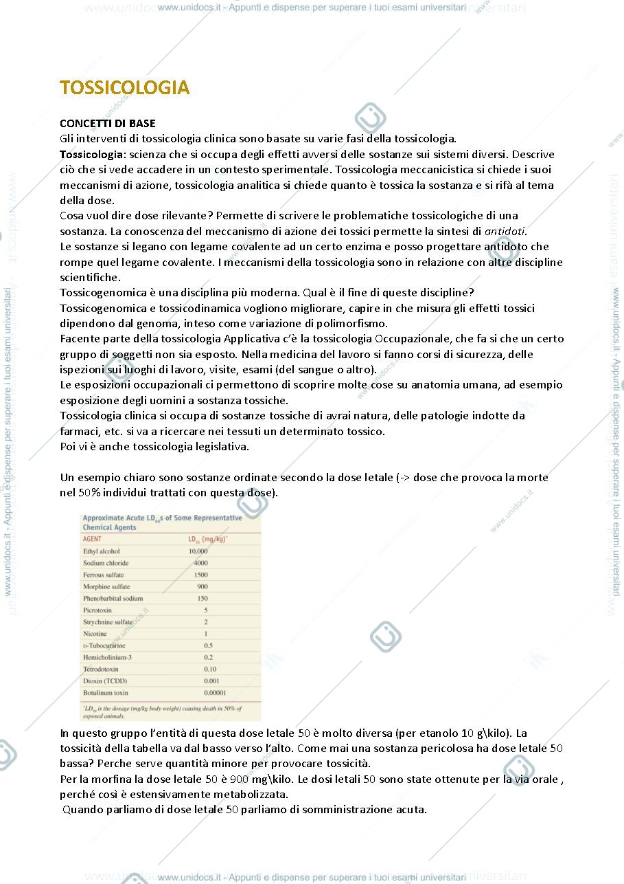 Anteprima pagina 1 — Tossicologia