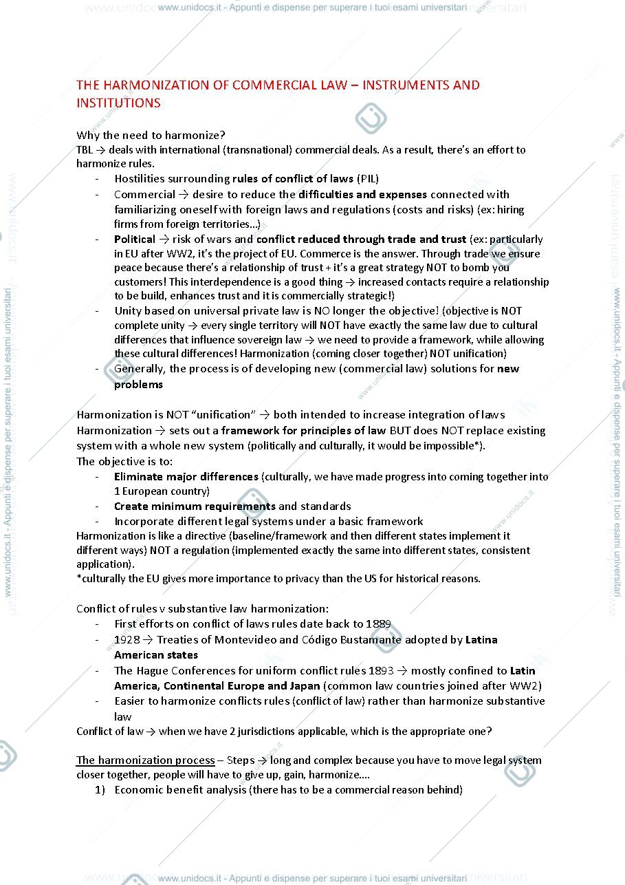 Anteprima pagina 1 — transnational business law secondo parziale
