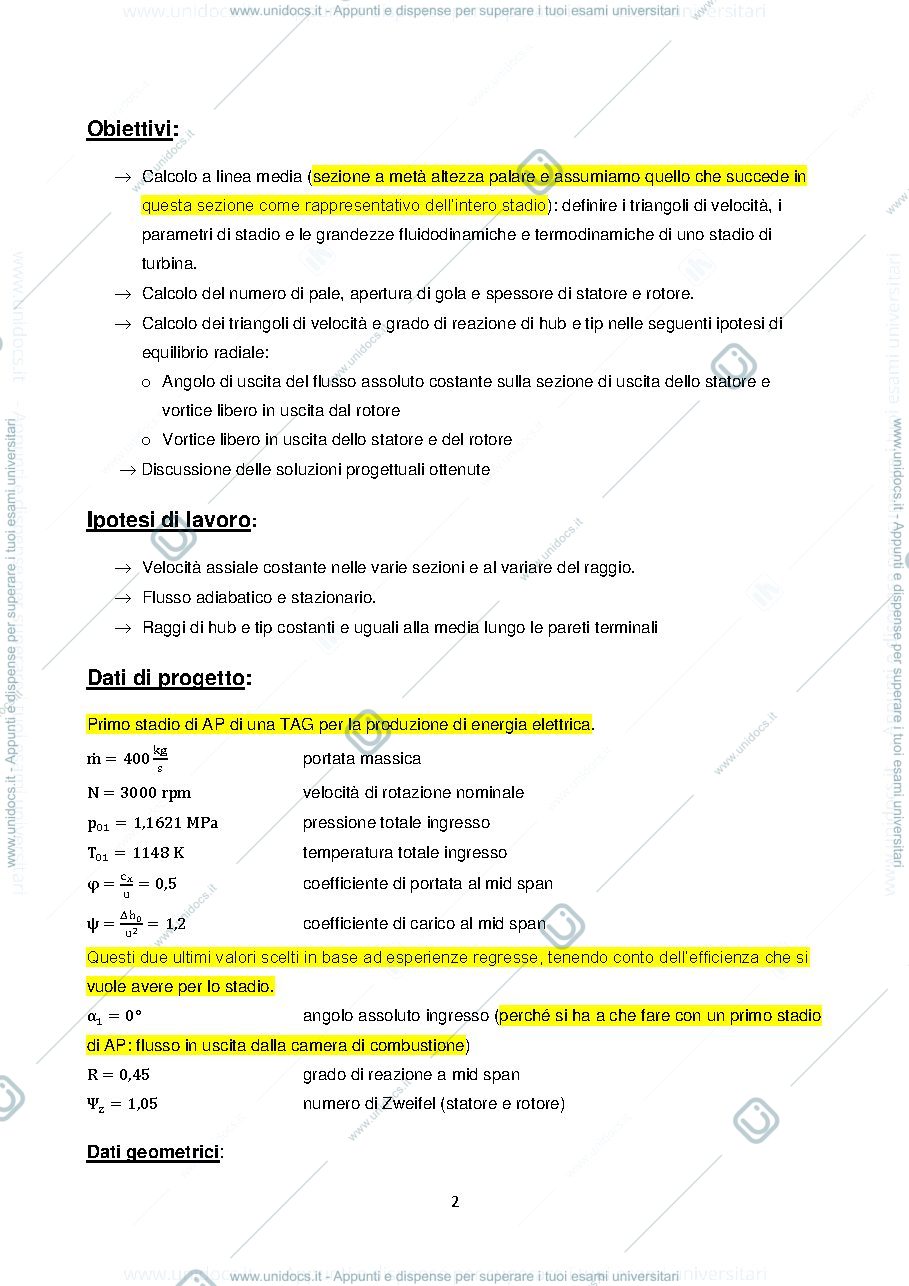 Anteprima pagina 2 — ESERCITAZIONI TURBOMACCHINE
