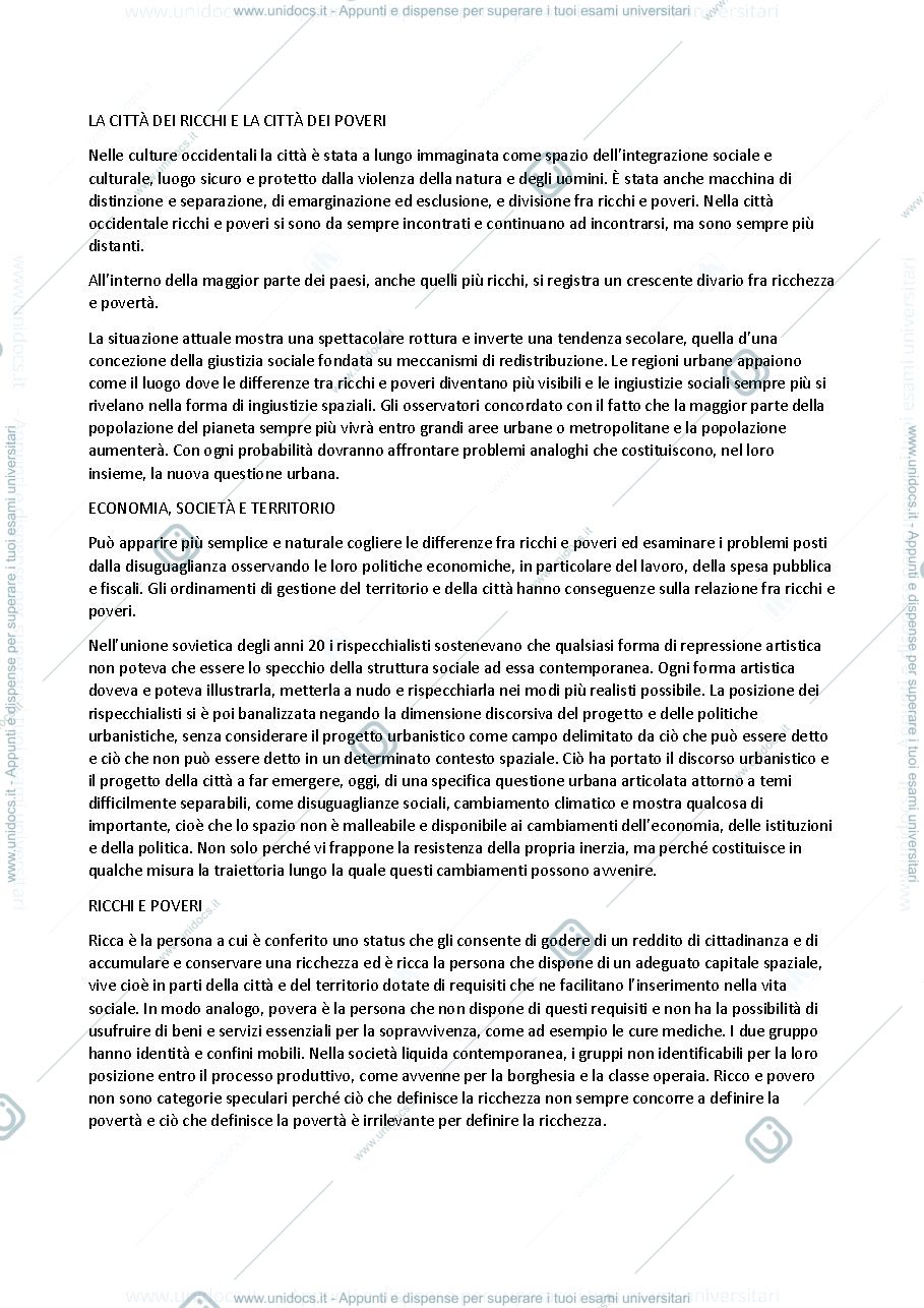 Anteprima pagina 1 — la città dei ricchi e la città dei poveri 