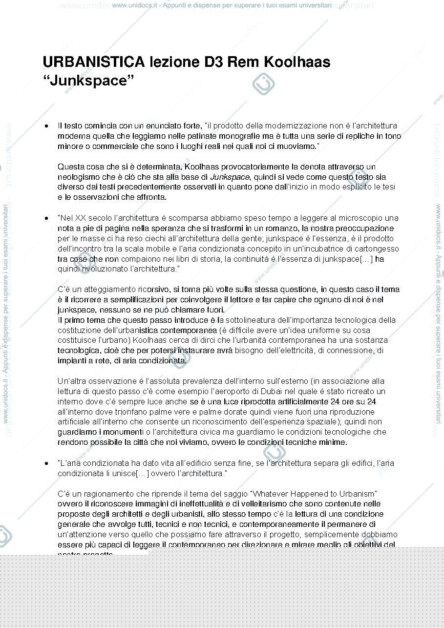 Anteprima pagina 1 — junkspace- Rem koolhaas